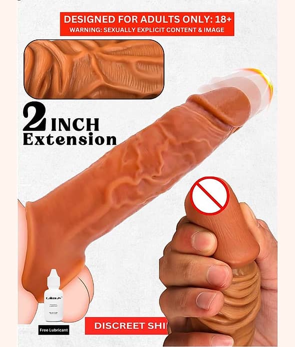 7 Inch Instant Size Increase Dragon Condom | Indian Skin Color | Best Silicon Material | Double Hole